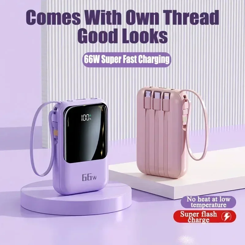 Новый мини-Power Bank 66 Вт 20000 мАч сверхбыстрая зарядка PD 20 хит продаж подходит для iPhone