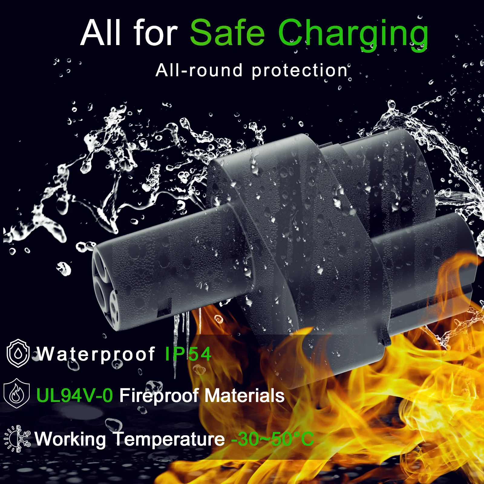 Адаптер зарядного устройства GUWIEYG CCS2 для Tesla AC DC EV совместимый с автомобилями