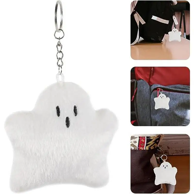 

Halloween Plush Ghost Pendant Purple Witch Hanging House Prop Decorations Doll Holiday Ghost Plush Toy Creative Gifts Favor Bag