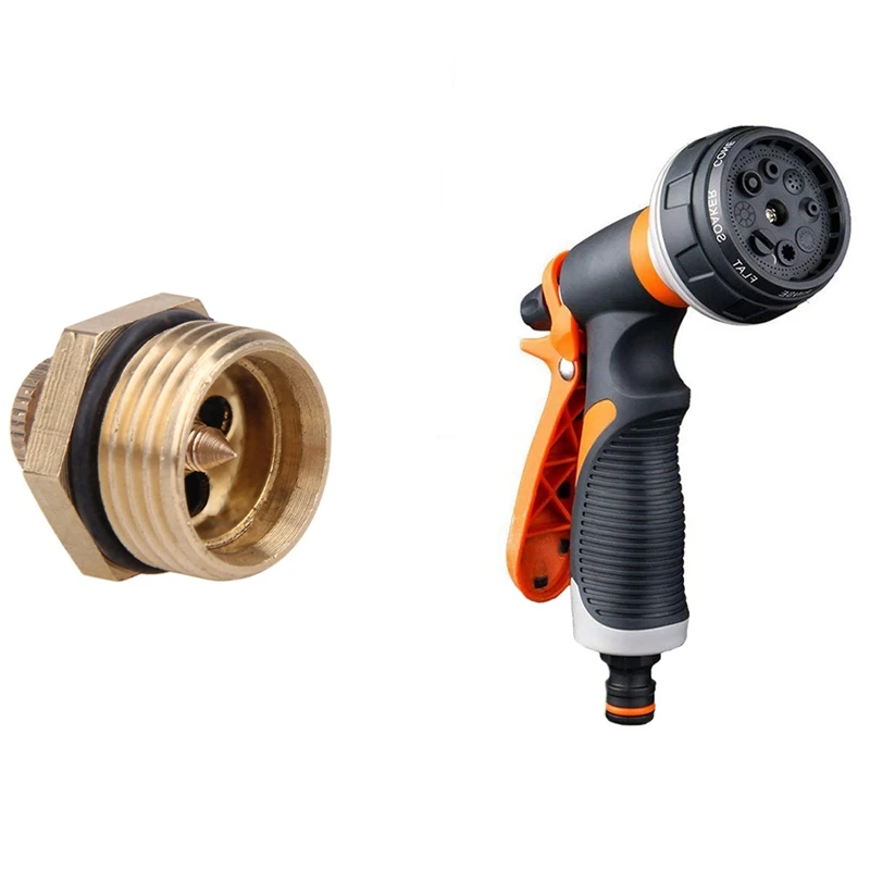 

New 5Pcs Degree Garden Sprinkler Connector Thread Water Sprinkler & 2 Pack Garden Hose Nozzle, 8 Adjustable Hose