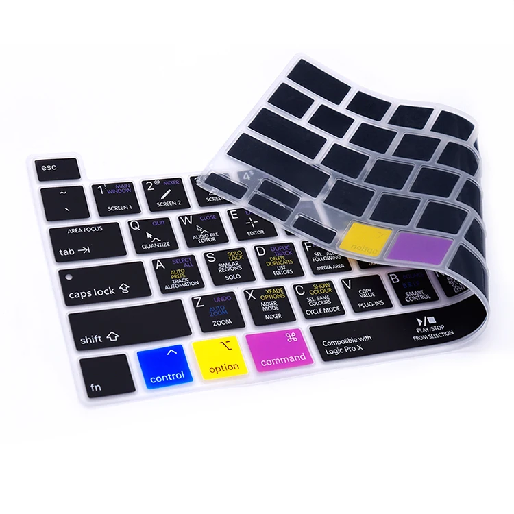 Чехол для клавиатуры HRH Logic Pro X Hotkey функциональный силиконовый чехол MacBook 16 2019 A2141 M1