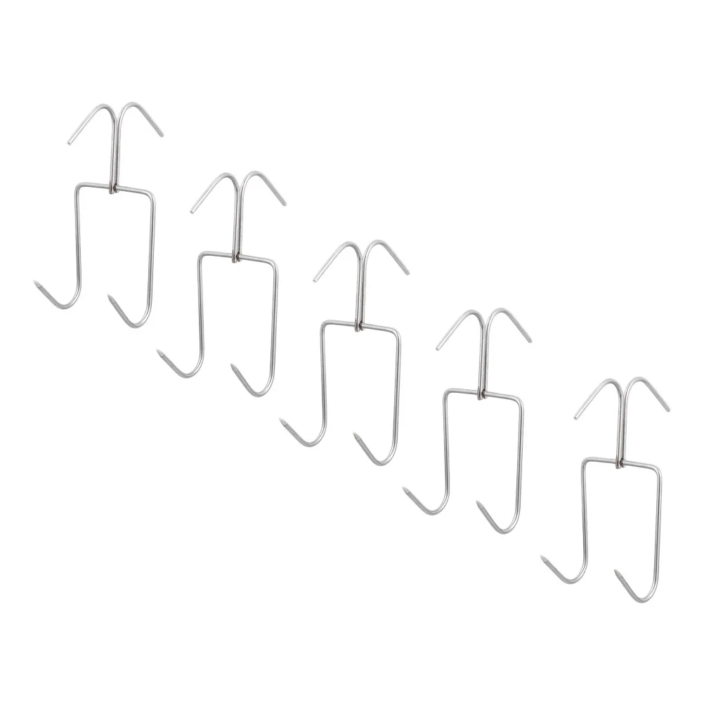 

5pcs Hooks Stainless Steel Hooks Restaurant Poultry Hooks Sturdy Meat Hooks for Home Restaurant Camping