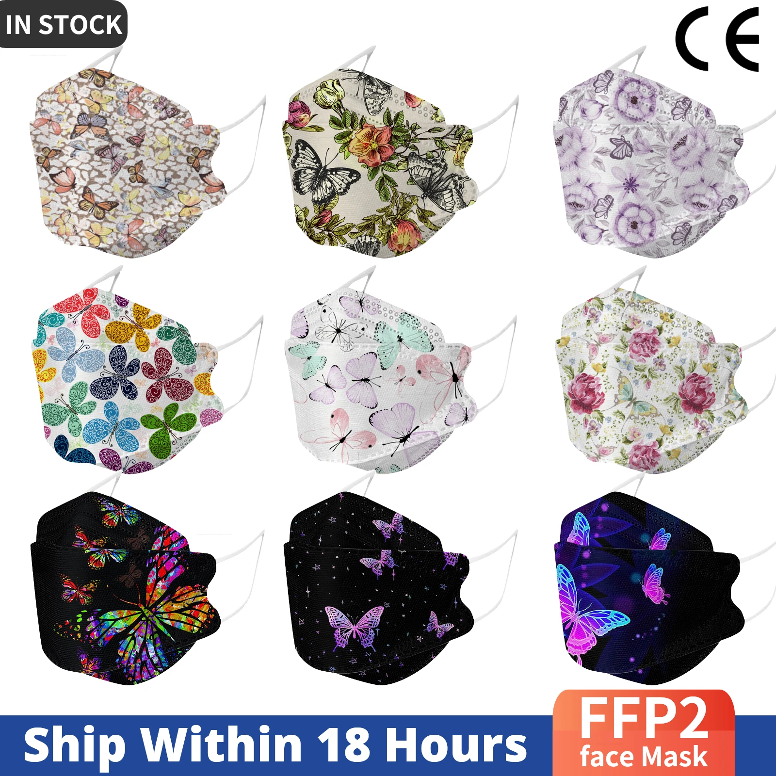 10 шт. 4-слойная маска для взрослых с принтом | Красота и здоровье