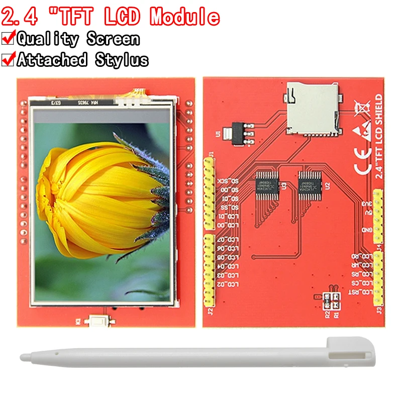 Фото ЖК-модуль TFT 2,4-дюймовый TFT ЖК-экран для платы Arduino UNO R3 и поддерживает mega 2560 с сенсорной ручкой, UNO R3 №1