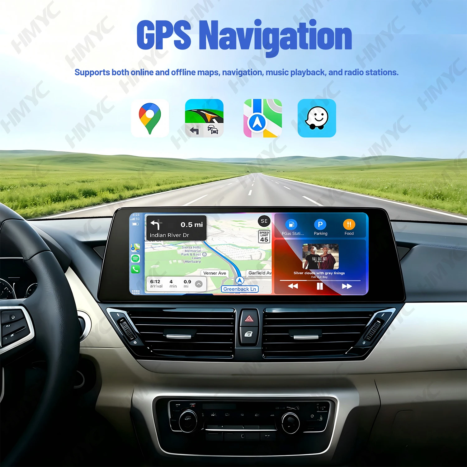 Фото 10.25-дюймовый HD мультимедийный сенсорный экран с беспроводным CarPlay и Android Auto для BMW X1 E84 2009-2015, система CIC, автомобильная навигация, стереодисплей №5