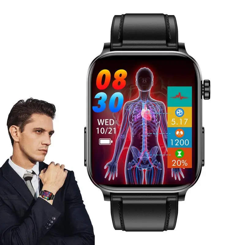 

1.96inch HD Non-invasive Smart Watch Wireless Heart Rate Blood Pressure Health Monitor IP67 Waterproof Fitness Watch For IOS