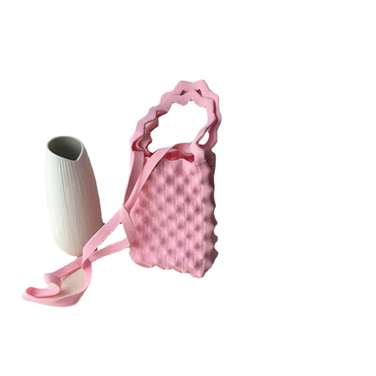 Small Ruched Top Handle Bag Summer Y2K Colorful Designer Fashion Handbag Long Strap Korean Casual Stylish Phone Pocket Wholesale