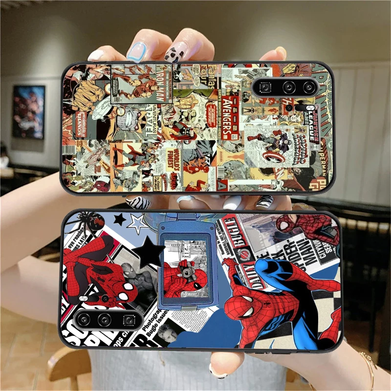 

Marvel Spiderman Iron Man Phone Cases For Huawei Honor P30 P40 Pro P30 Pro Honor 8X V9 10i 10X Lite 9A Soft TPU Coque Funda