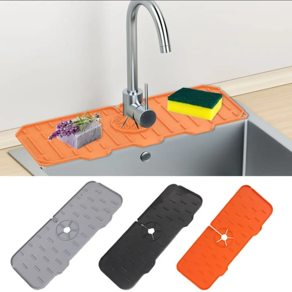 

Силиконовый коврик для кухонного смесителя, защита для стола в ванной комнате, быстрая сушка
