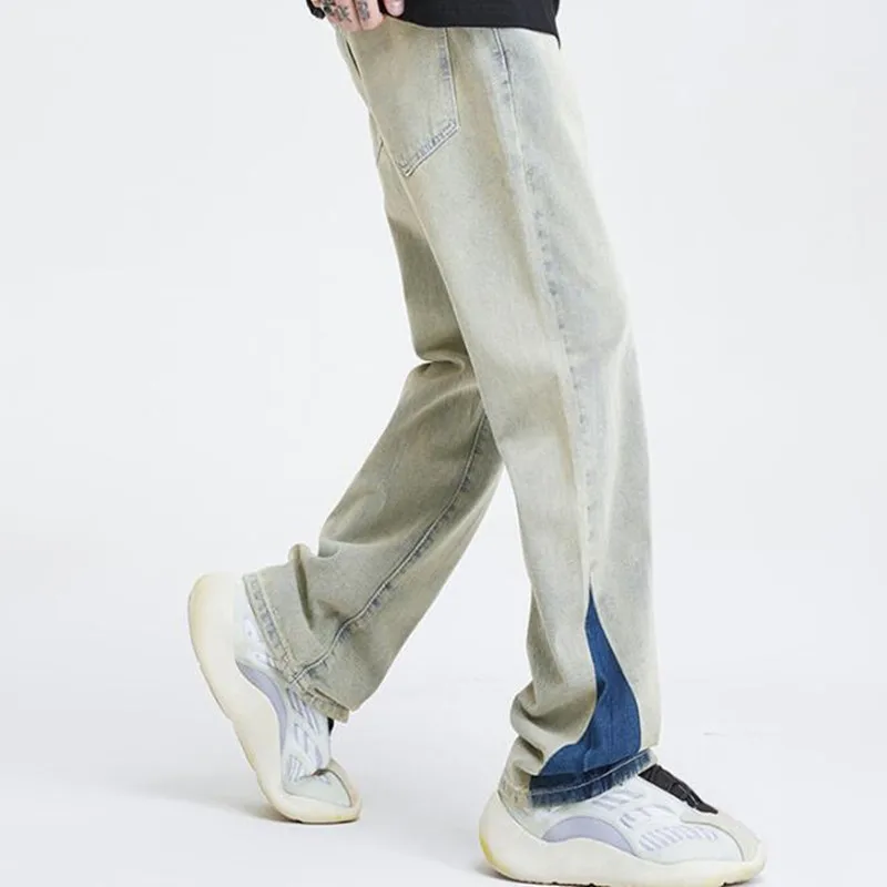 

Джинсы мужские свободного покроя, уличная одежда, джинсы в стиле Хай-стрит, хип-хоп