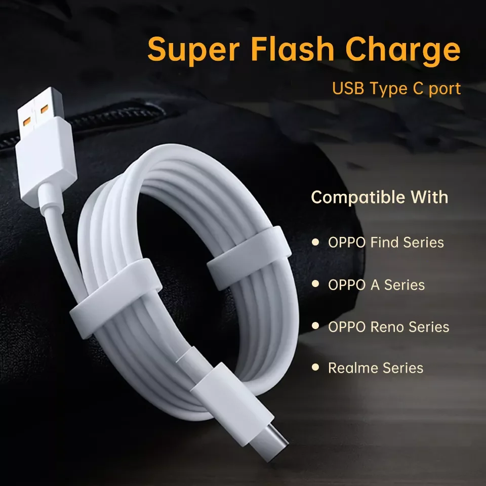 

Oppo 65W Supervooc Cable Reno 7 Pro 5g 6 5 4 3 Find X3 X2 X N F19 A74 Vooc Fast Charging Kabel Usb Tipo C Carga Rapida 1m 2m Fre