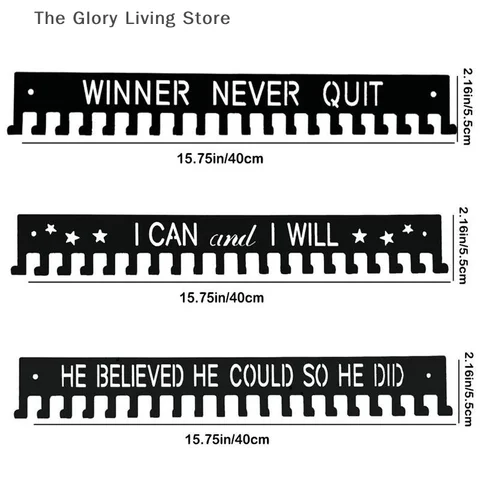 Medal Display Rack Metal Medal Hanger Holder Organizer Wall Mounted Large Capacity Award Holder For Race Soccer Sports Karate