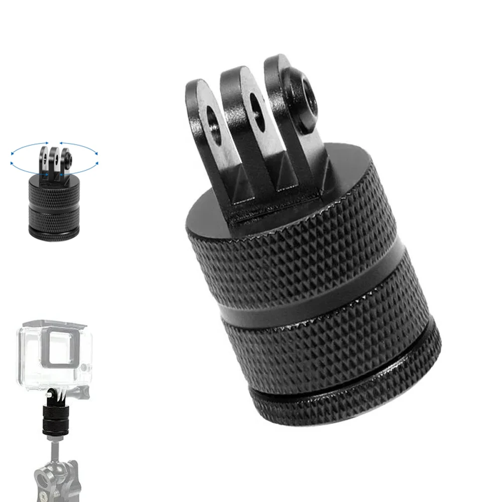 

for Gopro Accessories Metal Adapter 1/4" Aluminium Tripod cnc Alloy Mount 360 Rotate For Go Pro Hero 10 9 8 7 SJCAM Xiaomi Yi 4k