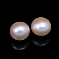 natural freshwater pearl pink half porous round bead11 12mm for jewelry makingdiy necklace earring accessories charm gift party