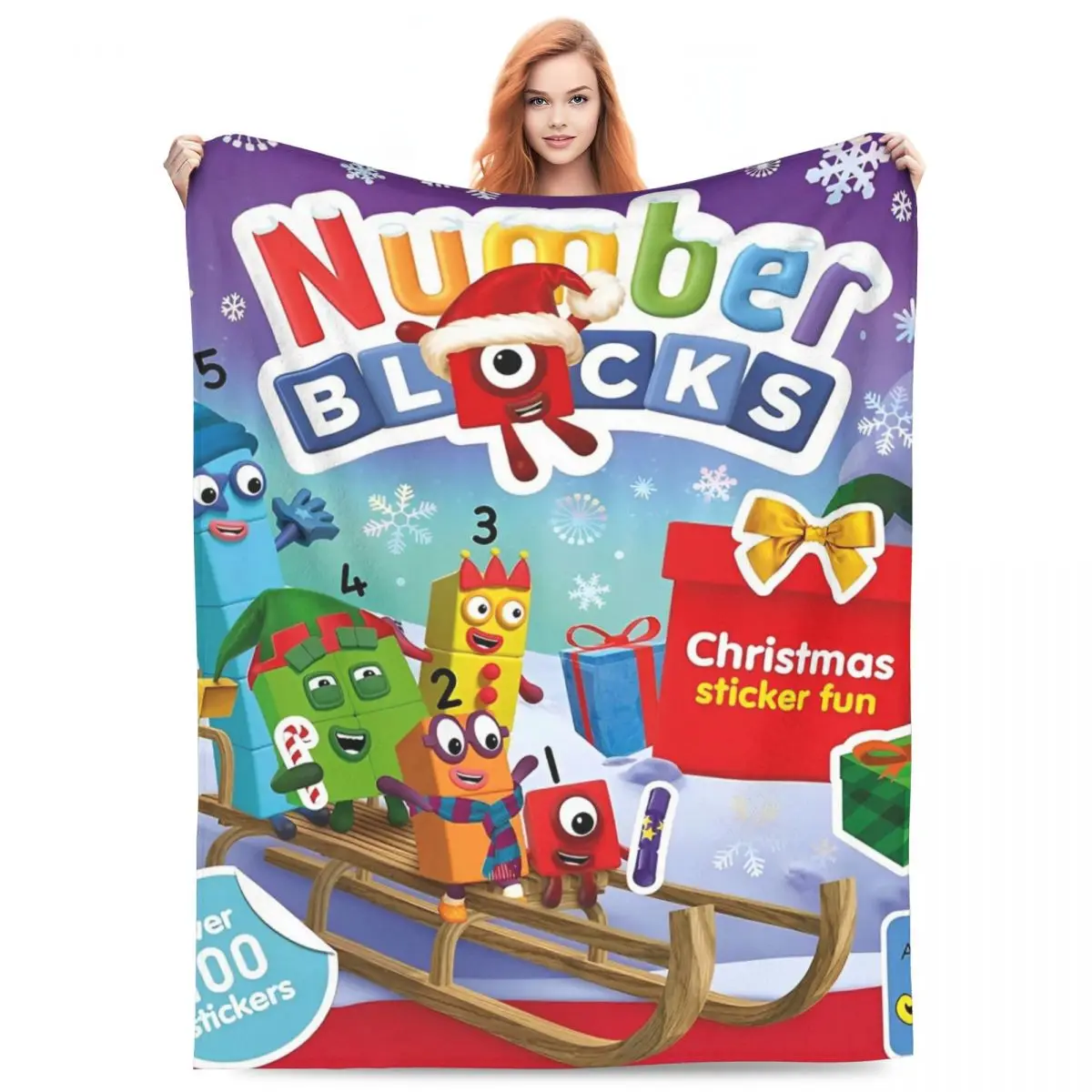 Одеяло с героями мультфильмов N-Numberblocks мягкие забавные плюшевые постельные