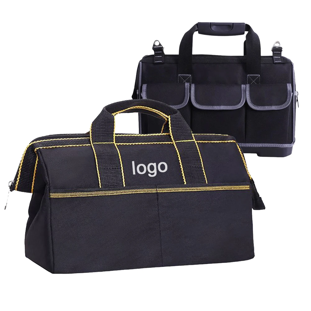 

Оптовая продажа, Индивидуальная сумка для инструментов с большим, основным отсеком на молнии, 17 внешними 10 внутренними карманами/