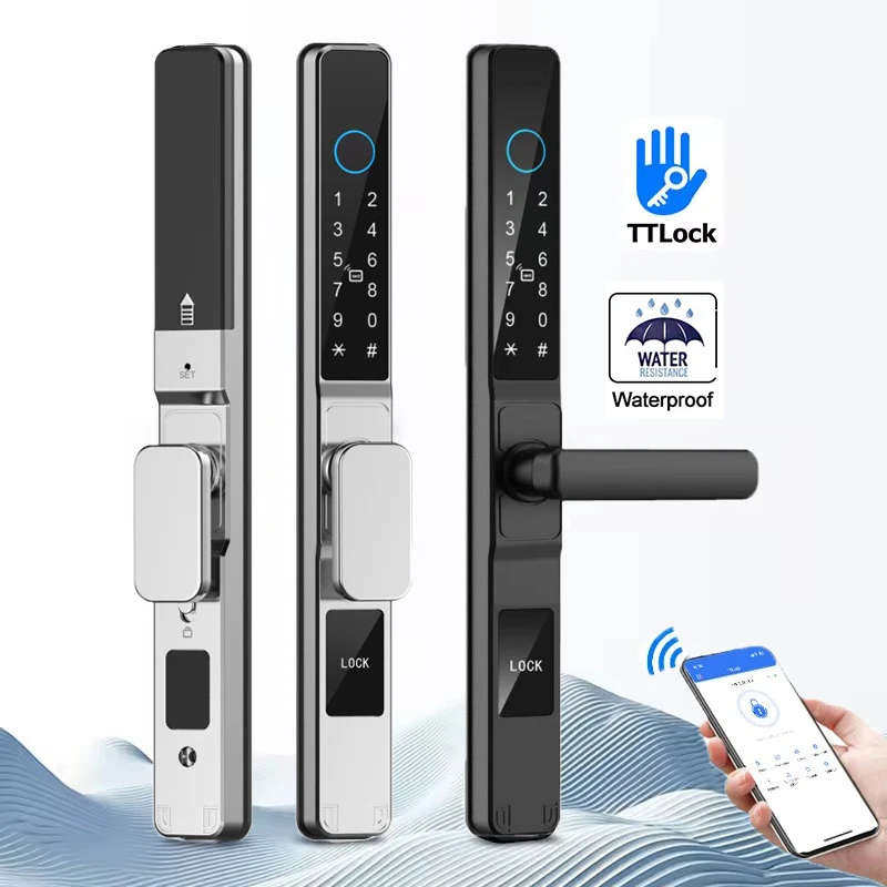 Приложение TTLock водонепроницаемая раздвижная дверь умный замок Aleax отпечаток