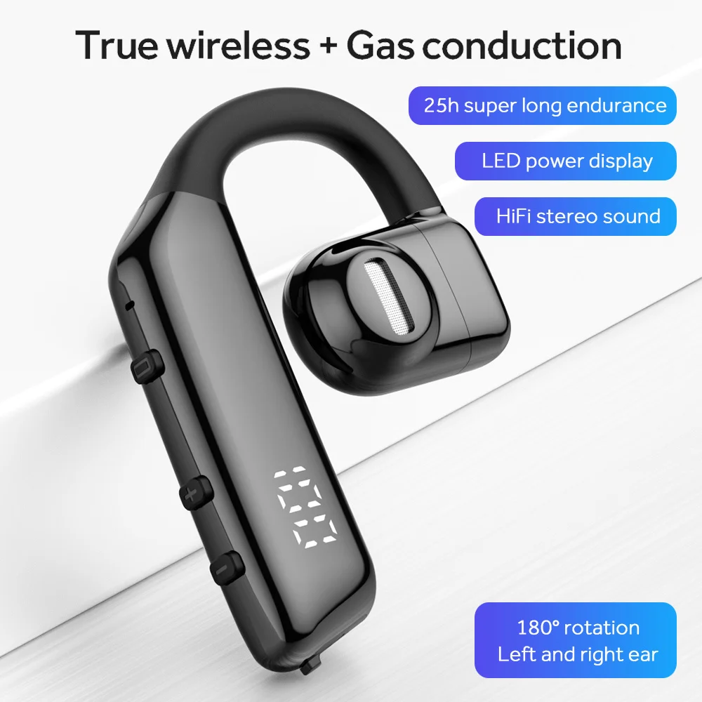 

Wireless Bluetooth Headphones With Microphone Bone Conduction Headset Handsfree Noise Canceling Earphones For Driving Audifonos