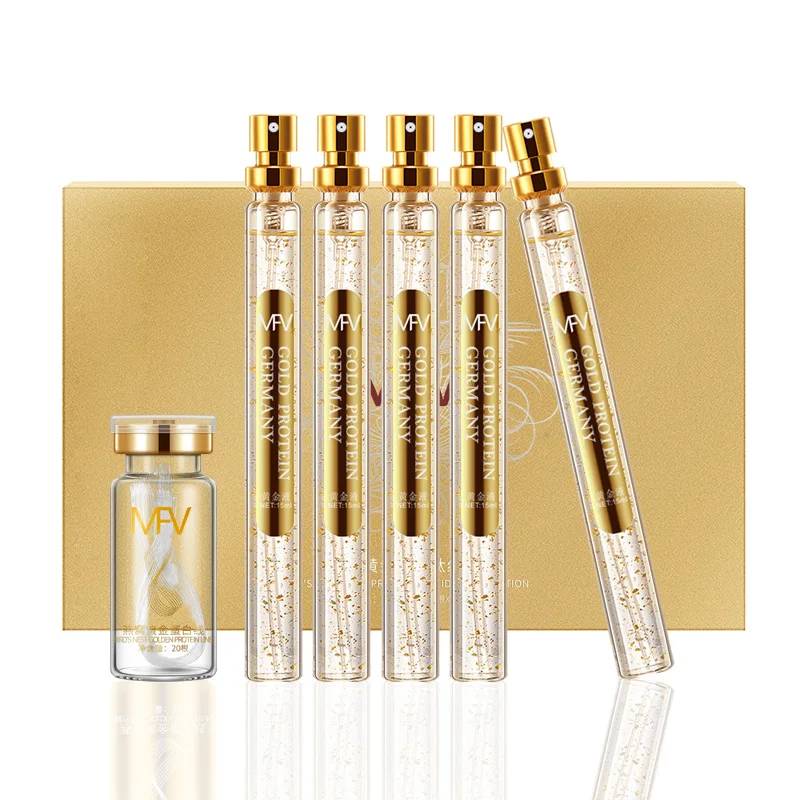

24K Gold Face Serum Active Collagen Silk Thread Face EssenceAnti-Aging Smoothing Firming Moisturizing Hyaluronic Skin Care Set