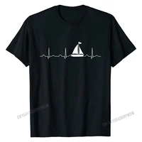 sailing heartbeat boat shirt funny boating sailor gift men cheap crazy t shirt cotton t shirt casual