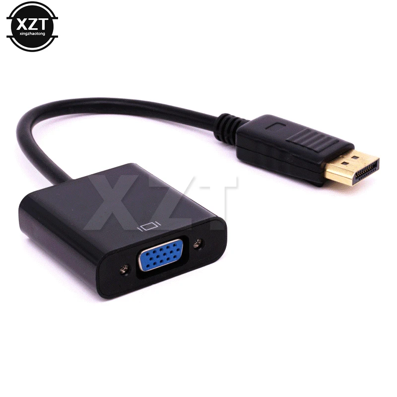 

New Portable DisplayPort Display Port DP To VGA Adapter Cable Male To Female Converter For PC Computer Laptop HDTV Projector