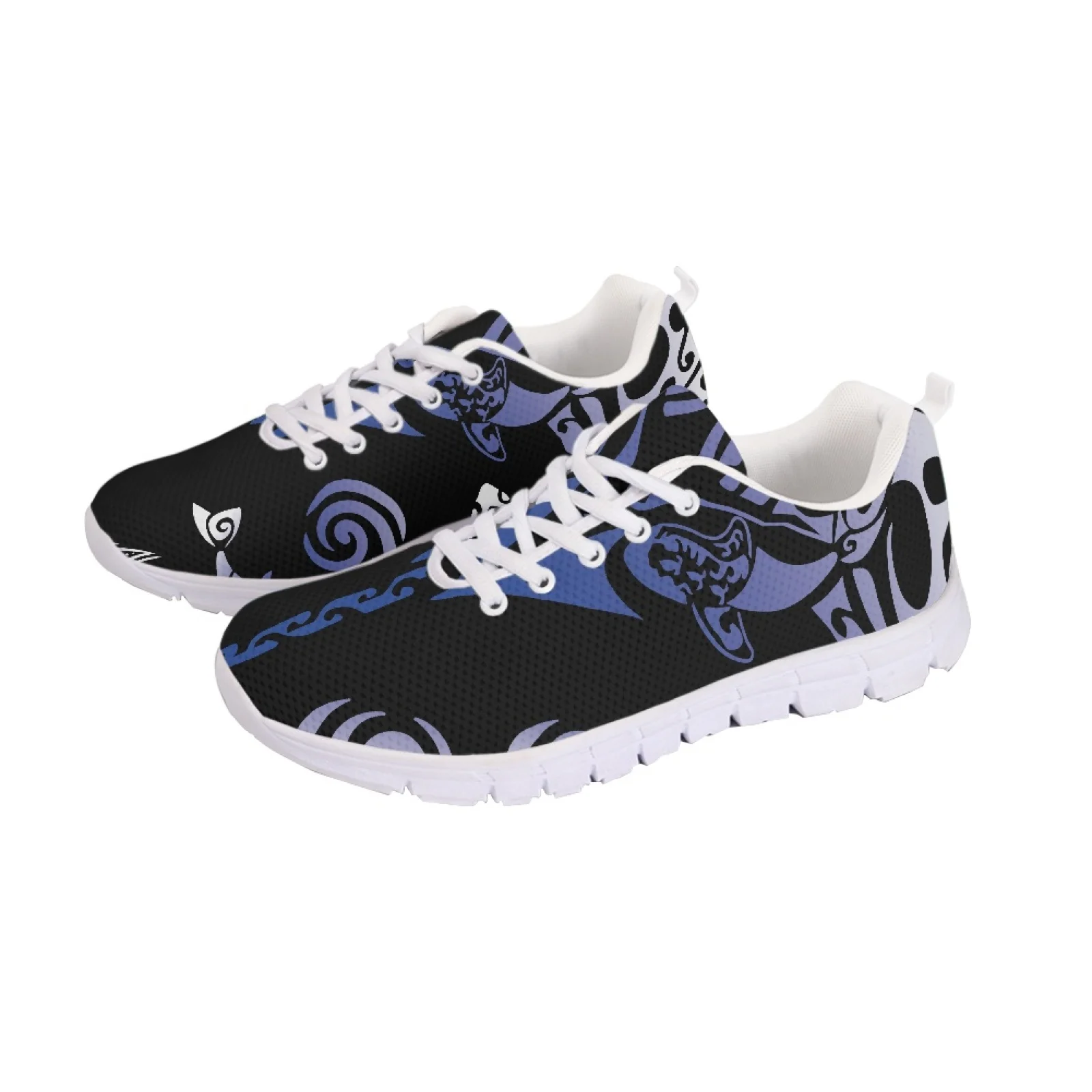 

Polynesian Tribal Pohnpei Totem Tattoo Prints Unisex Breathable Mesh Sneakers Outdoor Comfortable Casual Walkng Jogging Shoes