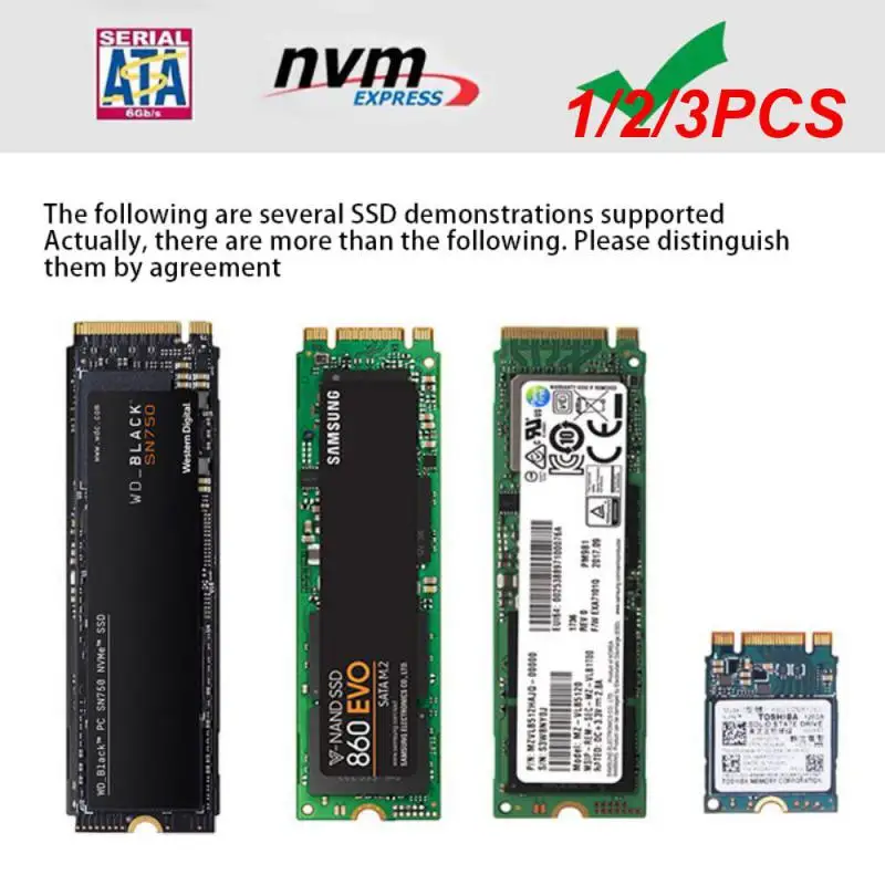 

1/2/3PCS USB Adapter M.2 NVMe to USB 3.1 SSD Adapter 10Gbps USB3.1 Gen 2 RTL9210 Chips For M Key M2 NVMe 2230 2242 2260 2280 M.2