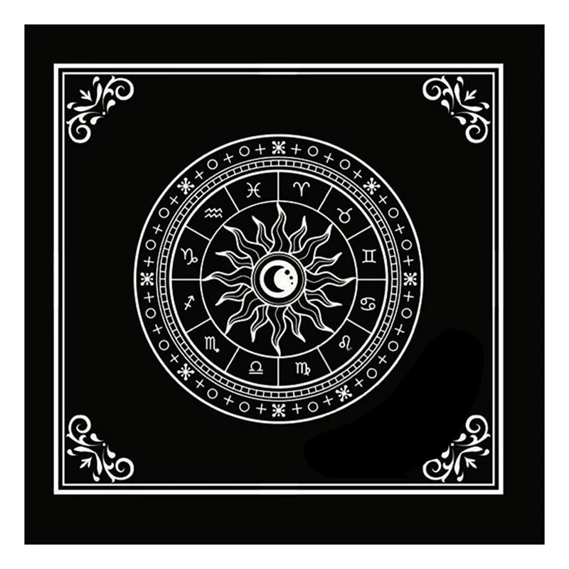 Таро скатерть гадание коврик Волшебная пентаграмма Руна принадлежности для