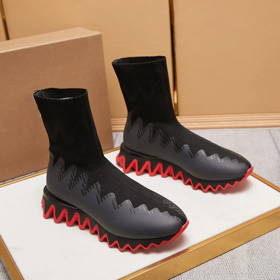 

Роскошная Брендовая женская модель 2023, корейские модные мужские ботинки, черные разноцветные тренировочные кроссовки с красной подошвой