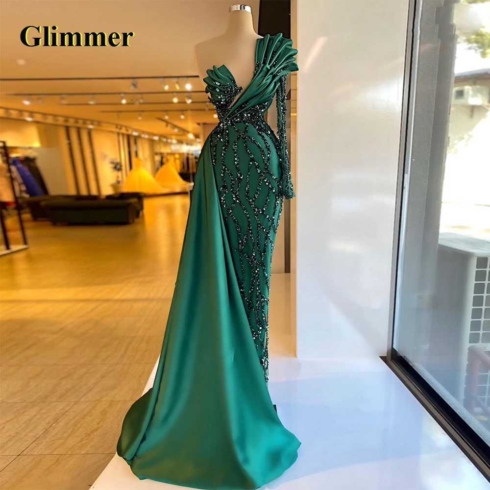

Glimmer Sexy One Shoulder Evening Dresses Formal Prom Gowns Customizable Colors Abendkleider Vestidos De Gala For Women 2023