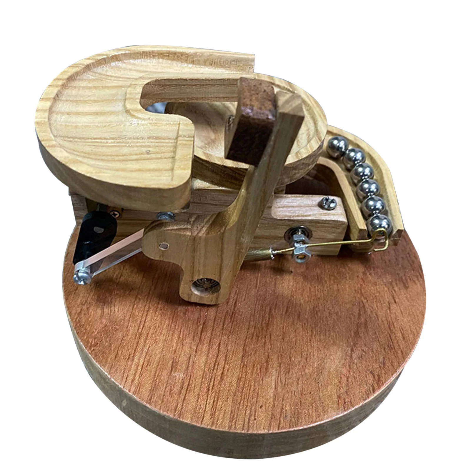 

Wooden Perpetual Motion Machine Perpetual Motion Art Ornament Marble Run Craft Set Desk Toy Creative Office Decoration