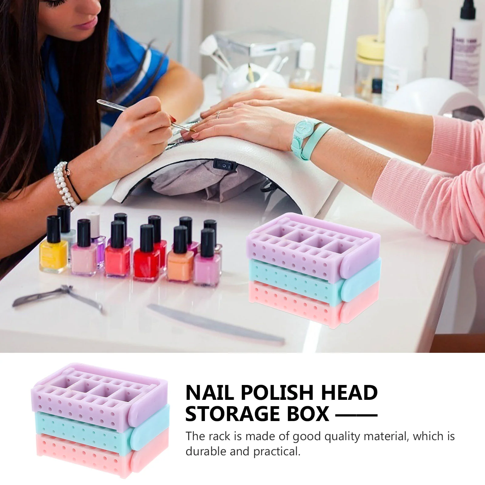 3 шт. коробка для хранения шлифовальной головки полка с несколькими отверстиями