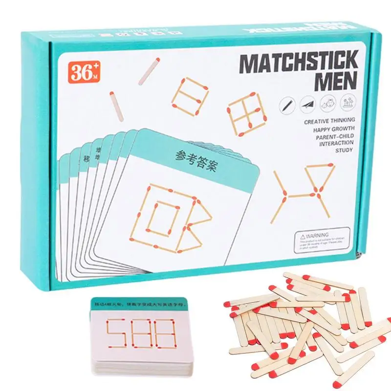 

Children's Mobile Matchstick Puzzle Logic Thinking Toys Early Education Puzzle Toy Wooden Educational Toys Jigsaw Puzzles