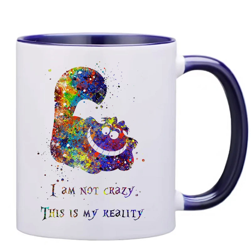 

Watercolor Wonderland Cat Mug Kids Children Gifts Funny I'm Not Crazy It is My Reality Coffee Cups Teaware Coffeeware Drinkware