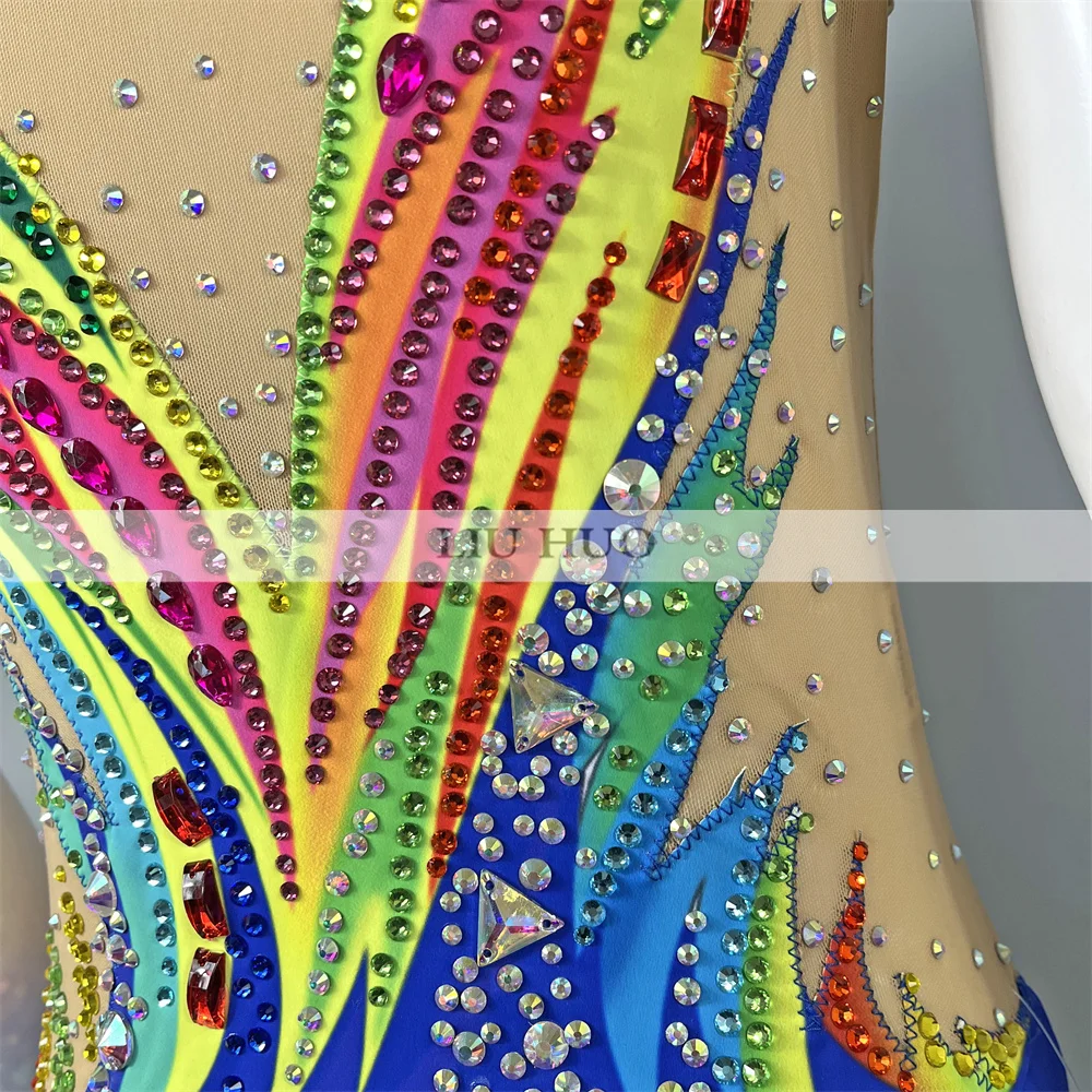 Женский костюм для выступлений LIUHUO с длинным рукавом трико соревнований по