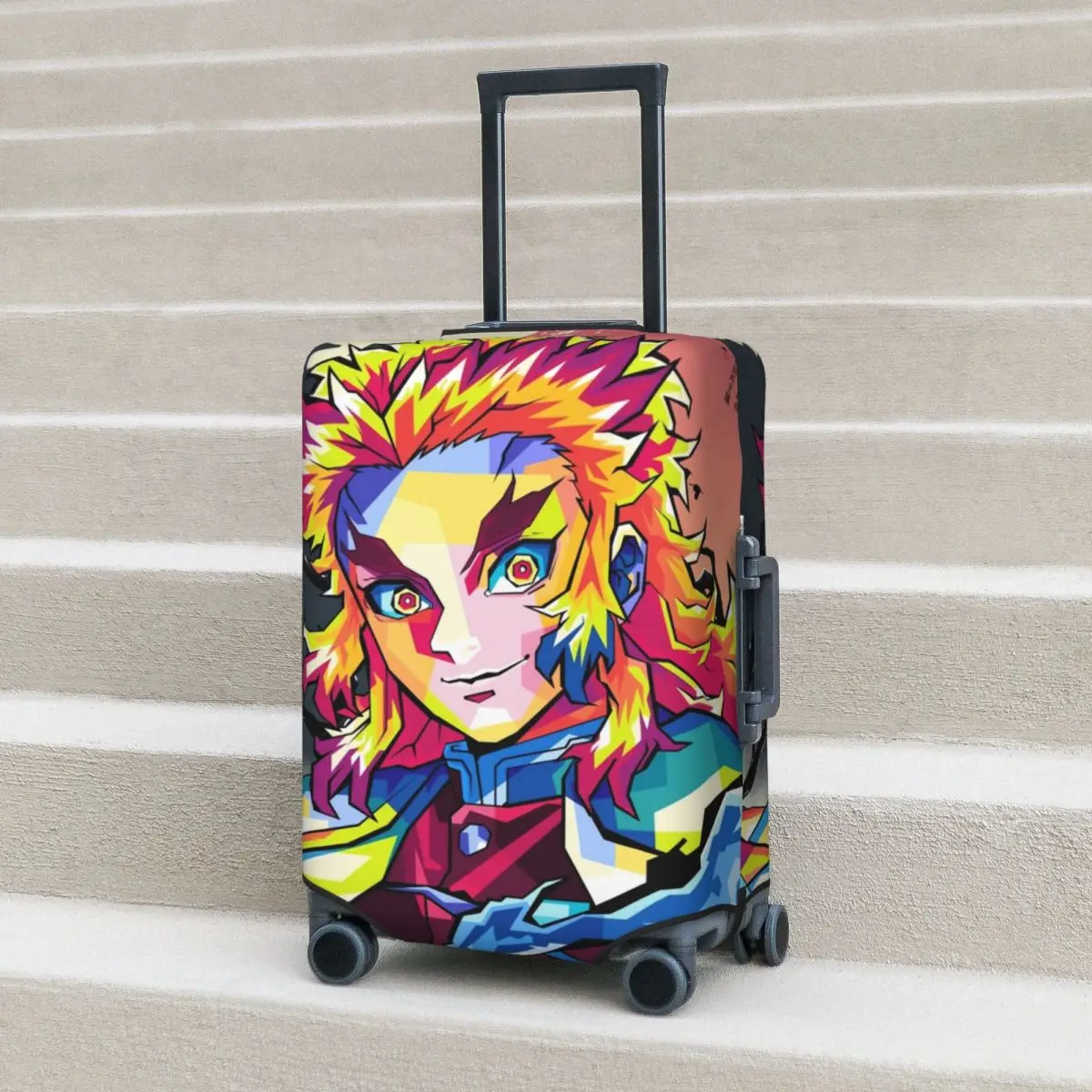 

Demon Slayer Rengoku Kyojuro Suitcase Cover Kimetsu No Yaiba Practical Business Protector Luggage Supplies Vacation