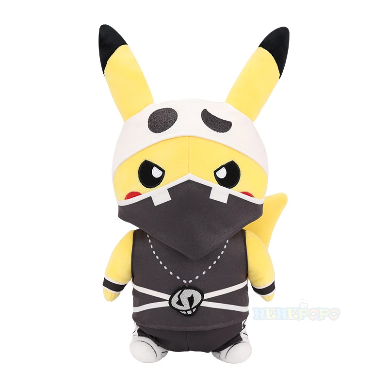 

New Original 28cm Pikachu Stuffed Toy Pokemon Peluche Pokemon Plush Toys SKULL Design Pikachu Stuffed Doll Xmas Kid Gift
