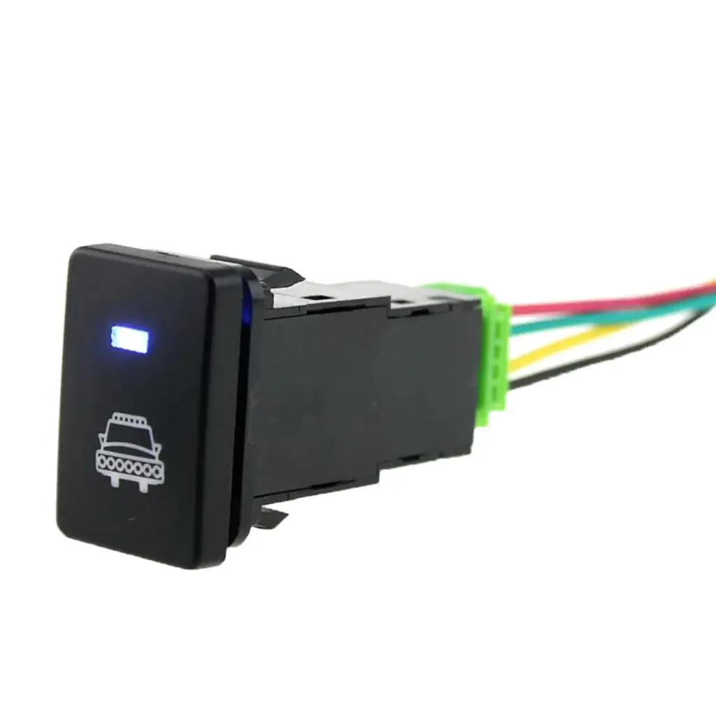 

4-Pole Push Button Switch Blue LED for
