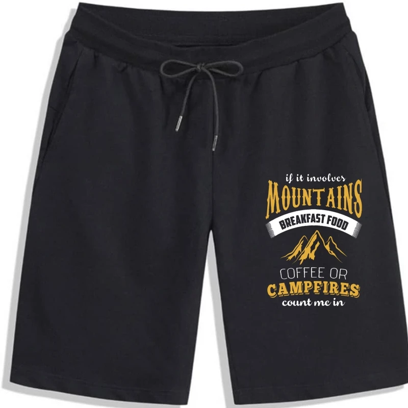 

New printing Casual shorts for men shorts 100% Cotton men Shorts If It Involves Mountains Count Me In Hicker Climber Men'S short