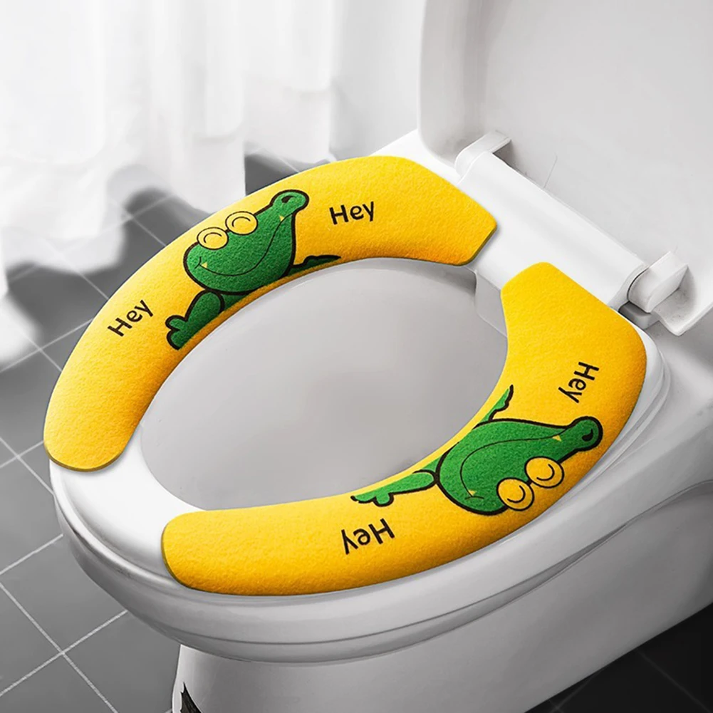 

Premium plush Toilet Seat Cover Washable Reusable Cartoon Dinosaur/Cat/Panda/Akita Dog Toilet Seat Mat Bathroom Accessories