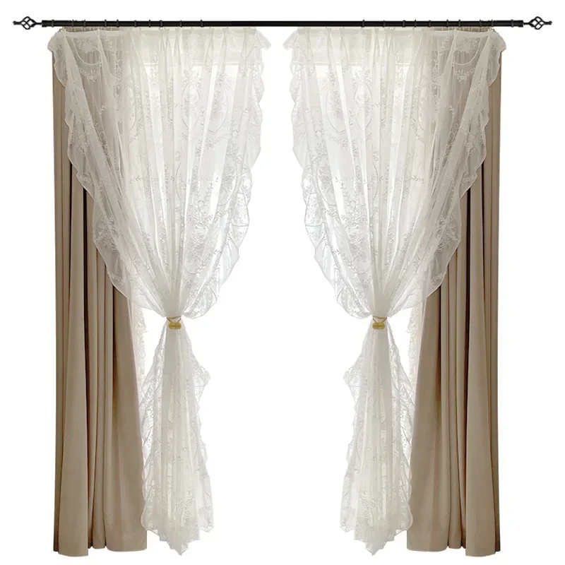 

00256-SS- Semi Shading Sheer Curtains for Living Room Window Curtain for Bedroom Tulle Voile Organza