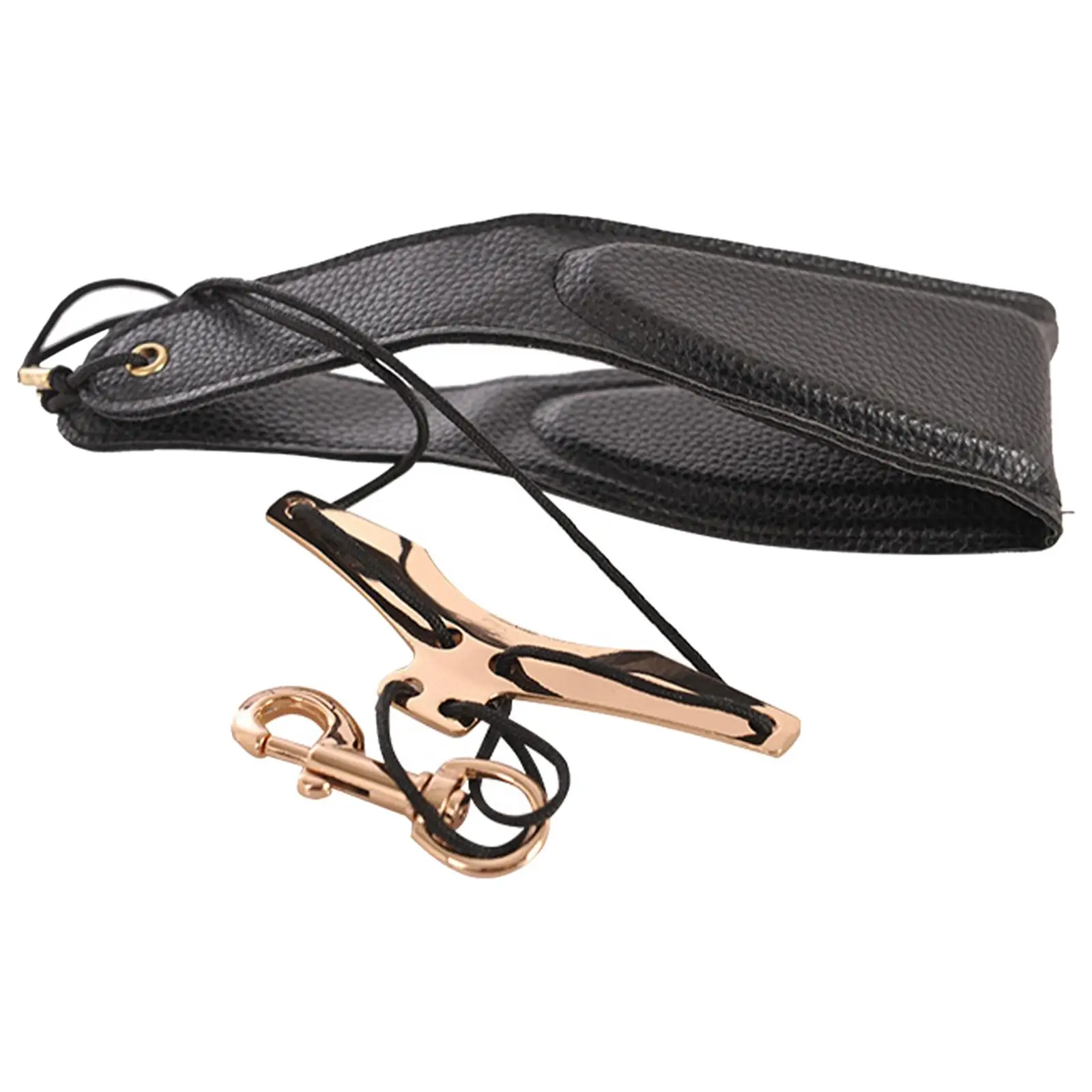 

1PC Saxophone Neck Strap Adjustable Regular with Hook Breathable Comfortable PU Leather Accs Musical for Instrument Stage Play
