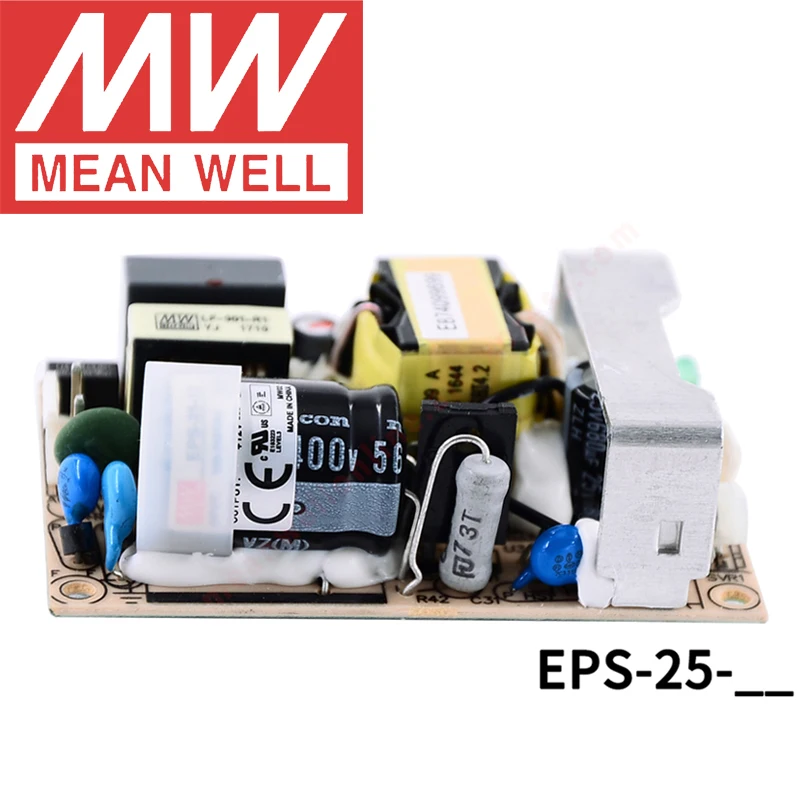 Оригинальный импульсный источник питания Mean Well EPS-25-3.3V/5 В/7,5 в/12 В/15 В/24 В/27 в/36 В/48 в 25 Вт с одним выходом