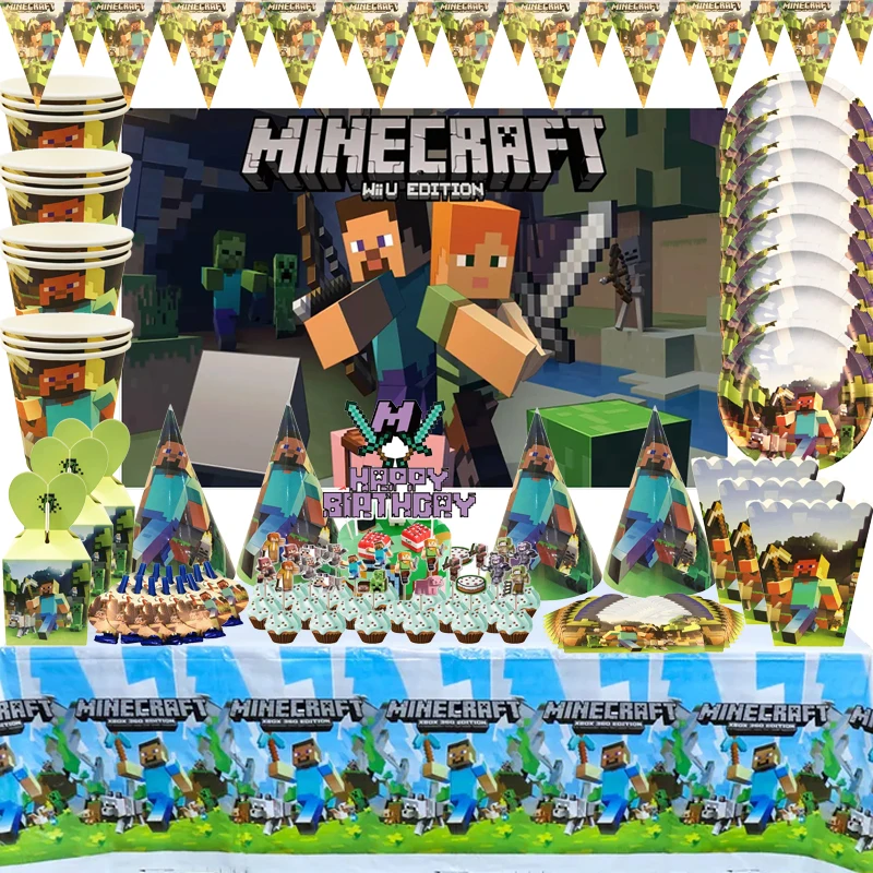 Майнер Майнинг ремесло Пиксельная игра робот товары для вечерние детская посуда