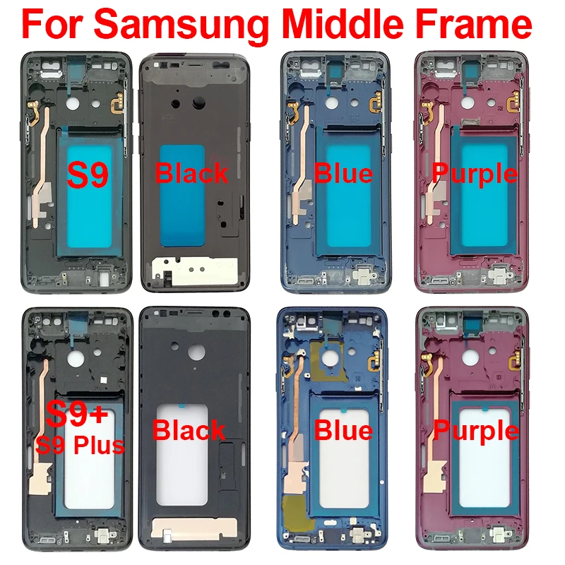 

Samsung S9 Middle Frame For Samsung Galaxy S9 G960 G960F S9+ S9 Plus G965 G965F Phone Housing Chassis LCD Plate Middle Frame