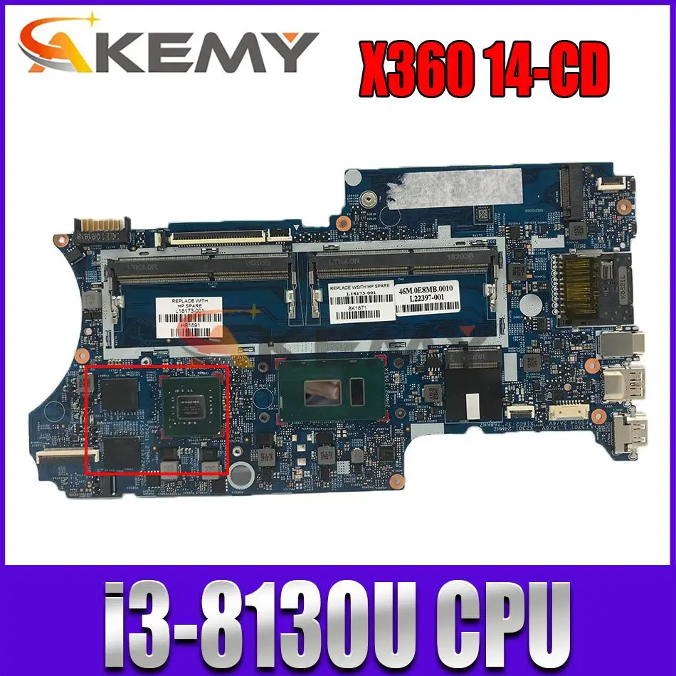 L18173-601 448.0E906.001B w MX130/2GB GPU i3-8130U CPU для HP Pavilion x360 Conv 14-cd PC ноутбука материнская плата |