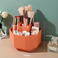 large capacity rotating makeup bucket portable storage box cosmetic storage shelf pencil nail polish lattices desktop organizer