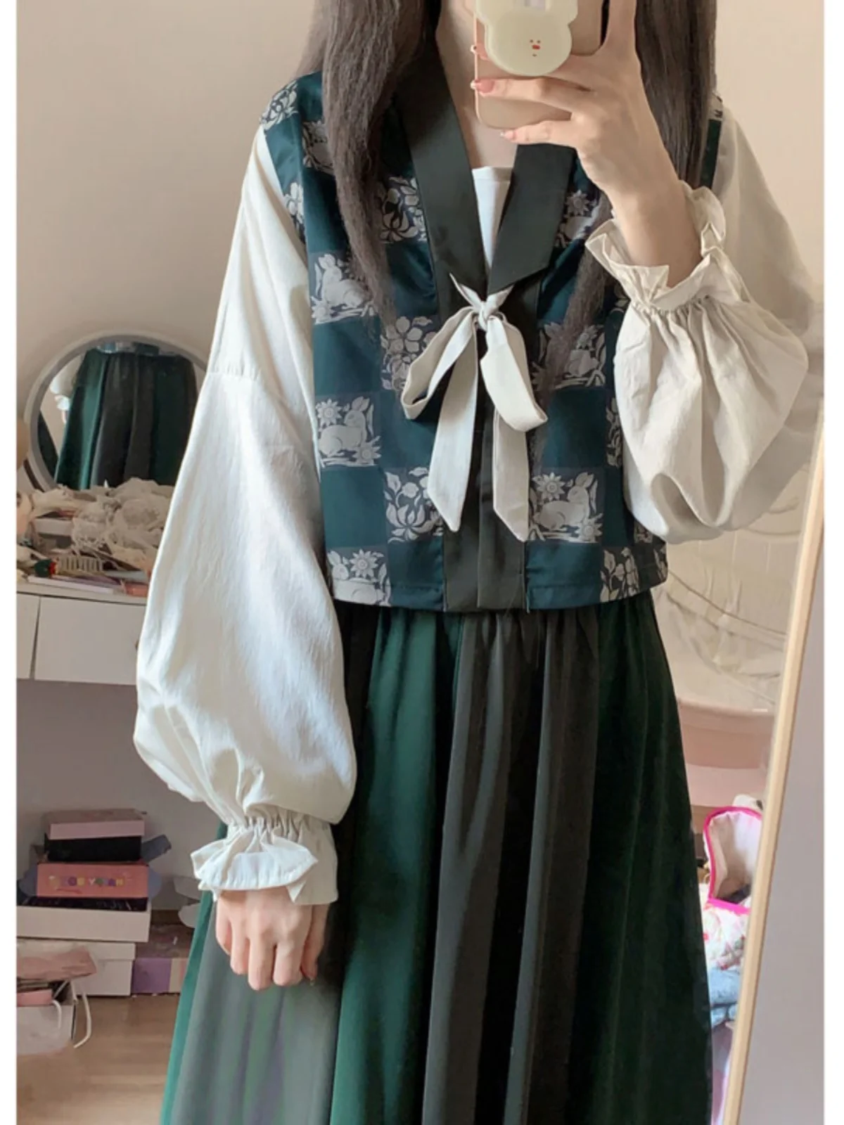 New Chinese Sle Song System Hanfu Improved National Three-piece Suit Skirt Retro Fashion Set Autumn Wear High Sense
