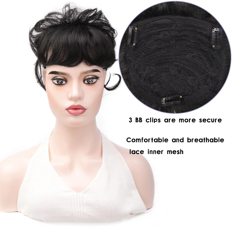 

Hair Piece With Bangs Cover White Hair Toupee Clip In Natural Hair Bangs Fringe Hair Pieces Thin Hair Large Natural Black