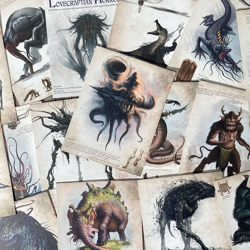 Книжка-наклейка Cthulhu в стиле ретро с изображением монстра Mythos